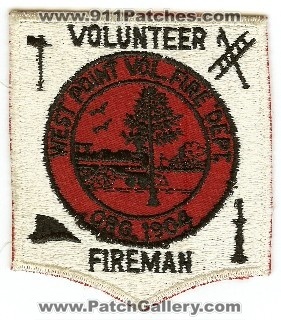 West Point Vol Fire Dept
Thanks to PaulsFirePatches.com for this scan.
Keywords: new york volunteer department fireman