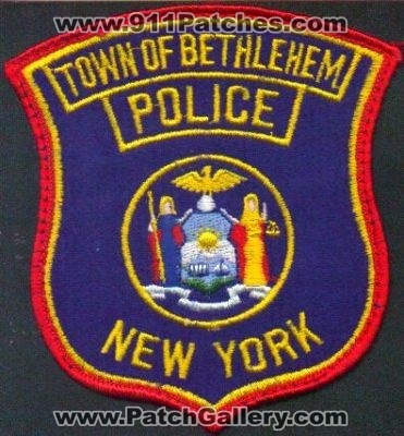 Bethlehem Police
Thanks to EmblemAndPatchSales.com for this scan.
Keywords: new york town of