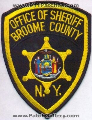 Broome County Sheriff
Thanks to EmblemAndPatchSales.com for this scan.
Keywords: new york office of