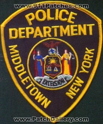 Middletown Police Department
Thanks to EmblemAndPatchSales.com for this scan.
Keywords: new york