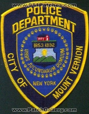 Mount Vernon Police Department
Thanks to EmblemAndPatchSales.com for this scan.
Keywords: new york mt city of