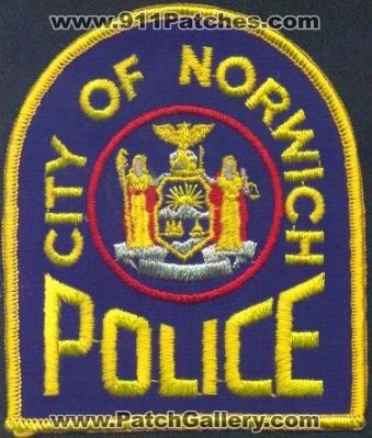 Norwich Police
Thanks to EmblemAndPatchSales.com for this scan.
Keywords: new york city of