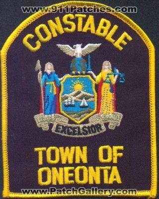 Oneonta Constable
Thanks to EmblemAndPatchSales.com for this scan.
Keywords: new york town of