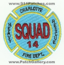 Charlotte Fire Dept Squad 14
Thanks to PaulsFirePatches.com for this scan.
Keywords: north carolina department heavy rescue
