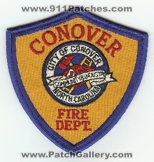 Conover Fire Dept
Thanks to PaulsFirePatches.com for this scan.
Keywords: north carolina department city of