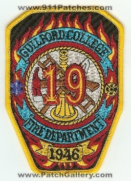 Guilford College Fire Department
Thanks to PaulsFirePatches.com for this scan.
Keywords: north carolina 19