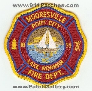 Mooresville Fire Dept
Thanks to PaulsFirePatches.com for this scan.
Keywords: north carolina department