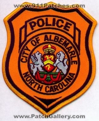 Albemarle Police
Thanks to EmblemAndPatchSales.com for this scan.
Keywords: north carolina city of