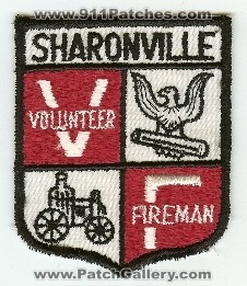 Sharonville Volunteer Fireman
Thanks to PaulsFirePatches.com for this scan.
Keywords: ohio