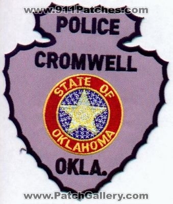 Cromwell Police
Thanks to EmblemAndPatchSales.com for this scan.
Keywords: oklahoma