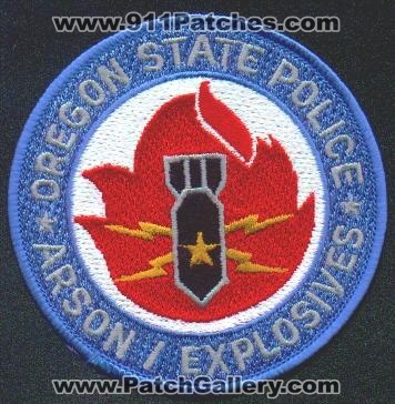 Oregon State Police Arson / Explosives
Thanks to EmblemAndPatchSales.com for this scan.
