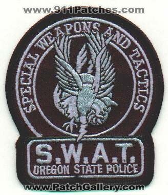 Oregon State Police S.W.A.T.
Thanks to EmblemAndPatchSales.com for this scan.
Keywords: swat special weapons and tactics