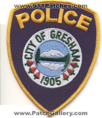 Gresham Police
Thanks to EmblemAndPatchSales.com for this scan.
Keywords: oregon city of