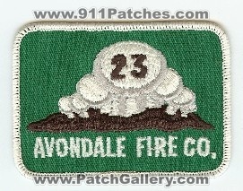 Avondale Fire Co 23
Thanks to PaulsFirePatches.com for this scan.
Keywords: pennsylvania company engine
