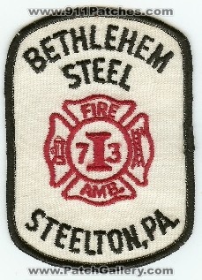 Bethlehem Steel Fire Amb 73
Thanks to PaulsFirePatches.com for this scan.
Keywords: pennsylvania ambulance
