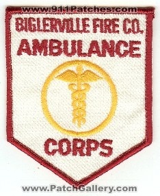Biglerville Fire Co Ambulance Corps
Thanks to PaulsFirePatches.com for this scan.
Keywords: pennsylvania company