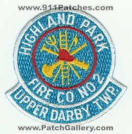 Highland Park Fire Co No 2
Thanks to PaulsFirePatches.com for this scan.
Keywords: pennsylvania company number upper darby twp township