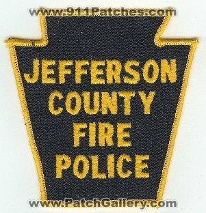 Jefferson County Fire Police
Thanks to PaulsFirePatches.com for this scan.
Keywords: pennsylvania
