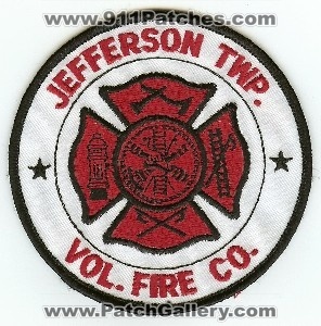 Jefferson Twp Vol Fire Co
Thanks to PaulsFirePatches.com for this scan.
Keywords: pennsylvania township volunteer company