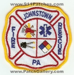 Johnstown Fire Rescue
Thanks to PaulsFirePatches.com for this scan.
Keywords: pennsylvania