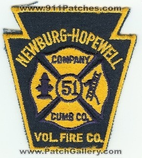 Newburg Hopewell Vol Fire Company 51
Thanks to PaulsFirePatches.com for this scan.
Keywords: pennsylvania volunteer cumberland county
