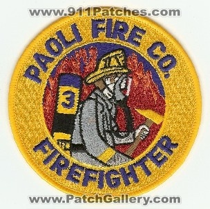 Paoli Fire Co 3
Thanks to PaulsFirePatches.com for this scan.
Keywords: pennsylvania company firefighter