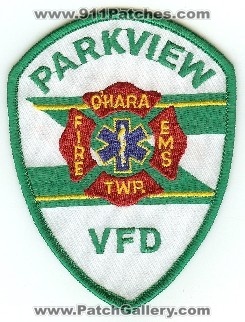 Parkview VFD
Thanks to PaulsFirePatches.com for this scan.
Keywords: pennsylvania volunteer fire department ems o'hara twp township