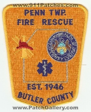 Penn Twp Fire Rescue
Thanks to PaulsFirePatches.com for this scan.
Keywords: pennsylvania township butler county