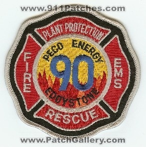 Pennsylvania Energy Compant Plant Protection Fire EMS Rescue
Thanks to PaulsFirePatches.com for this scan.
Keywords: peco eddystone 90