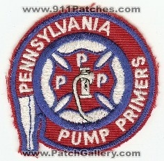 Pennsylvania Pump Primers Assn
Thanks to PaulsFirePatches.com for this scan.
Keywords: fire association