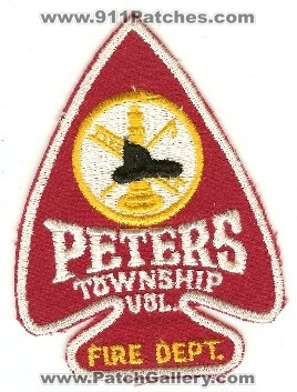 Peters Township Vol Fire Dept
Thanks to PaulsFirePatches.com for this scan.
Keywords: pennsylvania volunteer department