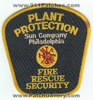 Philadelphia Sun Company Plant Protection Fire Rescue Security
Thanks to PaulsFirePatches.com for this scan.
Keywords: pennsylvania sunoco