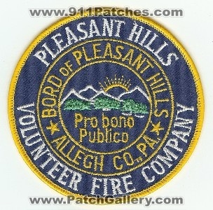 Pleasant Hills Volunteer Fire Company
Thanks to PaulsFirePatches.com for this scan.
Keywords: pennsylvania allegheny county