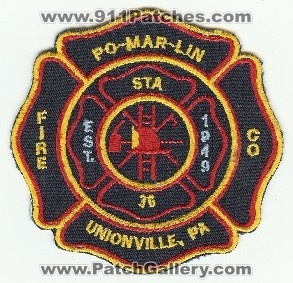 Po Mar Lin Fire Co Station 36
Thanks to PaulsFirePatches.com for this scan.
Keywords: pennsylvania company unionville
