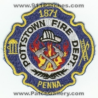 Pottstown Fire Dept
Thanks to PaulsFirePatches.com for this scan.
Keywords: pennsylvania department