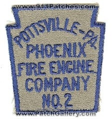 Pottsville Phoenix Fire Engine Company No 2
Thanks to PaulsFirePatches.com for this scan.
Keywords: pennsylvania number