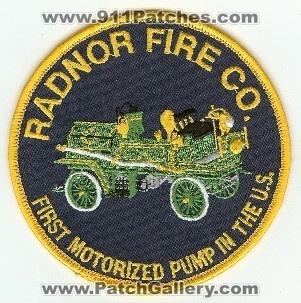 Radnor Fire Co
Thanks to PaulsFirePatches.com for this scan.
Keywords: pennsylvania company