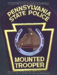 Pennsylvania State Police Trooper Mounted
Thanks to EmblemAndPatchSales.com for this scan.
