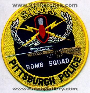 Pittsburgh Police S.W.A.T. Bomb Squad
Thanks to EmblemAndPatchSales.com for this scan.
Keywords: pennsylvania swat