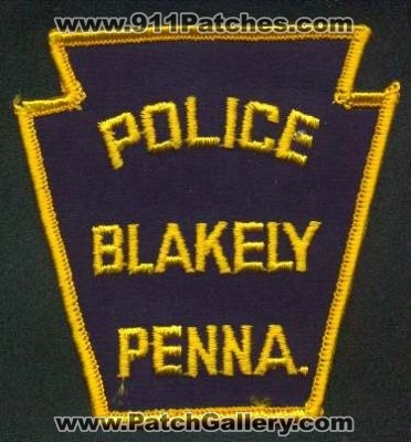 Blakely Police
Thanks to EmblemAndPatchSales.com for this scan.
Keywords: pennsylvania