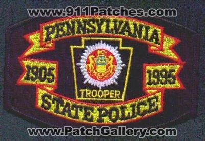 Pennsylvania State Police 90 Years
Thanks to EmblemAndPatchSales.com for this scan.
