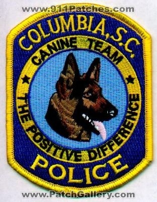 Columbia Police Canine Team
Thanks to EmblemAndPatchSales.com for this scan.
Keywords: south carolina k-9 k9