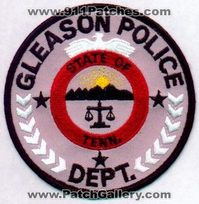 Gleason Police Dept
Thanks to EmblemAndPatchSales.com for this scan.
Keywords: tennessee department