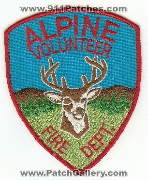 Alpine Volunteer Fire Dept
Thanks to PaulsFirePatches.com for this scan.
Keywords: texas department