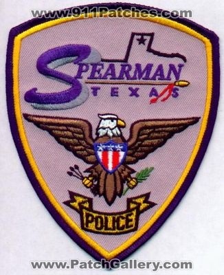 Spearman Police
Thanks to EmblemAndPatchSales.com for this scan.
Keywords: texas