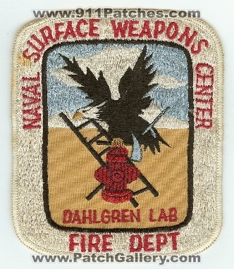 Naval Surface Weapons Center Fire Dept
Thanks to PaulsFirePatches.com for this scan.
Keywords: virginia us navy dahlgren laboratory department