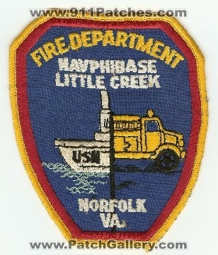 Navphibase Little Creek Fire Department
Thanks to PaulsFirePatches.com for this scan.
Keywords: virginia norfolk