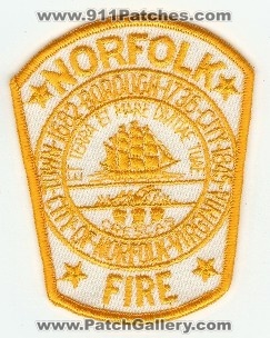 Norfolk Fire
Thanks to PaulsFirePatches.com for this scan.
Keywords: virginia city of