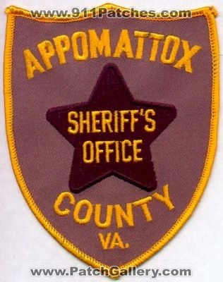 Appomattox County Sheriff's Office
Thanks to EmblemAndPatchSales.com for this scan.
Keywords: virginia sheriffs