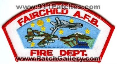 Fairchild Air Force Base Fire Department (Washington)
Scan By: PatchGallery.com
Keywords: afb a.f.b. dept. cfr arff aircraft airport firefighter firefighting usaf military